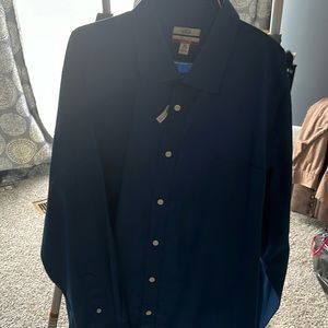 Men’s Dress Shirt Easy Care Classic Fit 18 1/2 36/37 Royal Blue Croft & Barrow